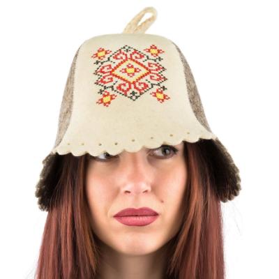 China Character Bathhouse Sauna Wool Felt Hat Adult Children Bathroom Shower Hat Hair Care Bath Spa Hat Unisex for sale