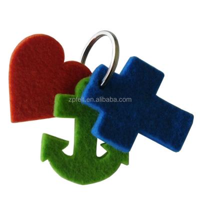 China Backing Key Wool Felt For Brand Hot Selling Wool Felt Car Key Chains Promotional Felt Key Chains for sale