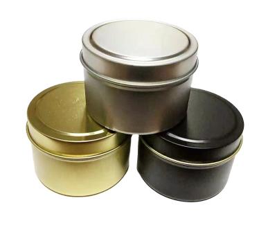 China Recyclable Candle Enticing Tin Jars Containers Reusable Round Forming Storage Box Coffee Tea Cans for sale