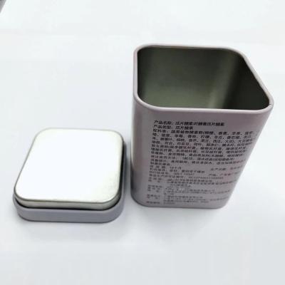 China Custom Black Rectangular Packaging Beverage Tin Cookie Metal Tin for sale