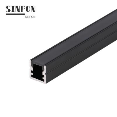 China Aluminum Alloy China Professional Customized Black Anodized Linear Channel Led Aluminum Alu Extrusion Housing Profiles For Strip Light for sale