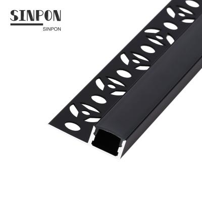 China Recessed Aluminum Alloy Ceiling Wall Drywall Gypsum Plasterboard Inside Outside Corner Tube Channel Led Alu Aluminum Profiles For Strip Light for sale