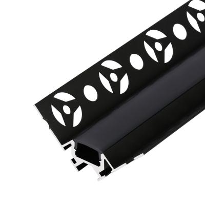 China Recessed Aluminum Alloy Ceiling Wall Drywall Gypsum Plasterboard Inside Outside Corner Tube Channel Led Alu Aluminum Profiles For Strip Light for sale