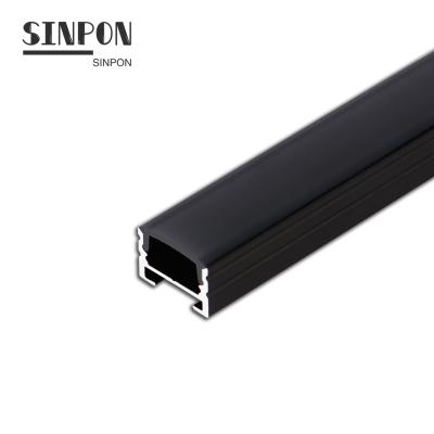 China Aluminum Alloy China Professional Customized Black Anodized Linear Channel Led Aluminum Alu Extrusion Housing Profiles For Strip Light for sale