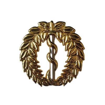 China Other Power Tool Stamping Small Jewelry Olive Branch Company Badge Pendant Plating Laser Engraving Metal Pendant for sale