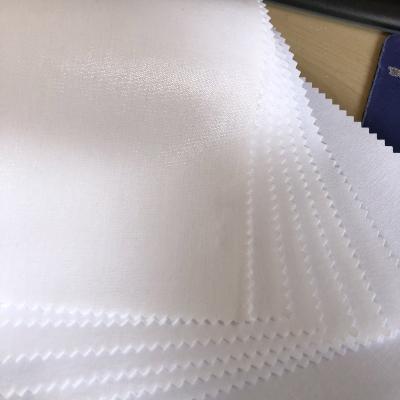 China High quality water soluble coat interlining/shirt collar interlining/cotton woven fusible interlining for sale