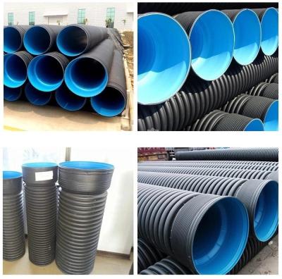 China Connect PLASTIC PIPE Steel Belt Reinforced Polyethylene Spiral Bellows for sale