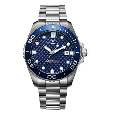 China OEM Dive Watch Custom 316L Stainless Steel Case Bezel Automatic Ceramic Dial 10 Superluminova Date Atmosphere Diver Watch for sale