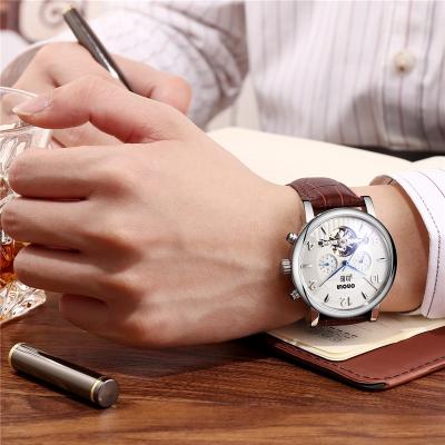 China Hot Luxury Brand Automatic Mechanical Men's Chronograph Product Watches Casual Classy Leather Belt Wristwatches Horloges Mannen for sale