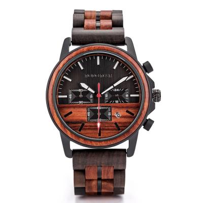 China Automatic Date Selling Style Reloj De Hombre Top To USA Round OEM Luxury Wood Wrist Quartz Men Watch Wooden Watch Box for sale