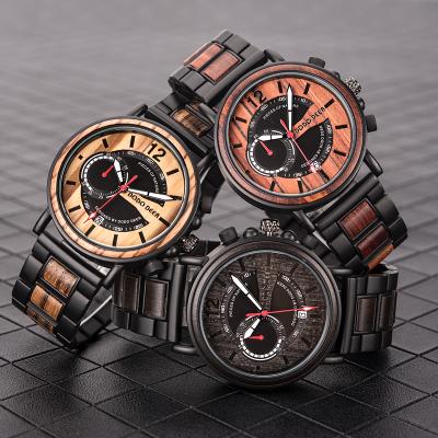 China New Automatic Date Wooden Wristwatches Crown Ladies Luxury Wooden Boxes for sale