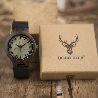 China Fashion men's business fashion wrist watches luxury logo date wood watches automatic quartz wooden waterproof bamboo for sale