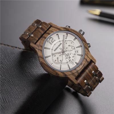 China Simple Wooden Watch Dodo Deer Wood With Steel Classic Black Or White Dial Luxury Personalized High End Custom Made OEM Mens Wooden Watches Hot for sale