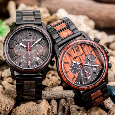 China New Arrival Dodo Deer Luxury High End Simple Wood Watch Alloy Wood Straps Steel Case Unique Design OEM Custom Wooden Table Wrist Men's Watches Ver for sale