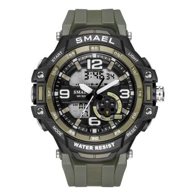 China New Model 1350 Alarm SMAEL Multifunctional Couples Army Military Watch Sports Led Fashion Digital Electronic Waterproof Wrist Watch for sale