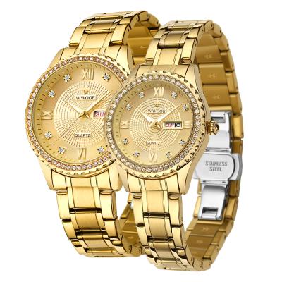 China Automatic date couple watches men and women watch quartz watches luminous wristwatches WWOOR 8856 for sale