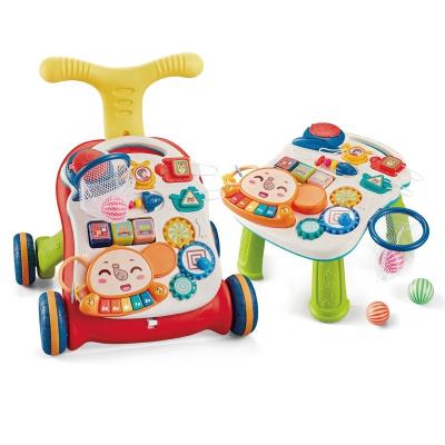 China Baby walker and table first steps baby walker table and active active 2 in 1 musical study and play table for baby for sale