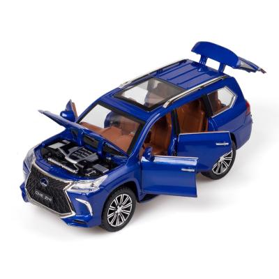 China Toy Diecast 1:24 LX570 SUV Metal Diecast Model Cars Pull Back Car Toy Vehicles 1/24 For Kids OEM for sale