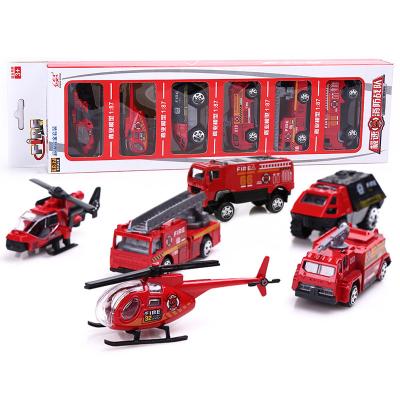 China 1:87 Diecast Toy Diecast Toy Diecast Vehicles Set For Kids Metal Toy Car Manufacturers Custom Small Model Car Fire Truck for sale