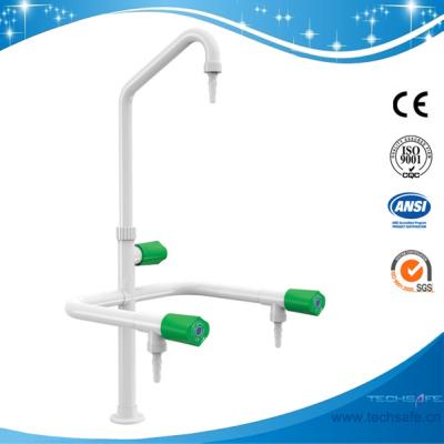 China Golpecito del laboratorio del mercado de la manera/del triple de SHA1-7-Three/grifo, latón, 360°swing, blanco/maneta palanca opcional en venta