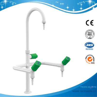 China Golpecito del laboratorio del mercado de la manera/del triple de SHA1-Three/grifo, latón, 360°swing, blanco/maneta palanca opcional en venta