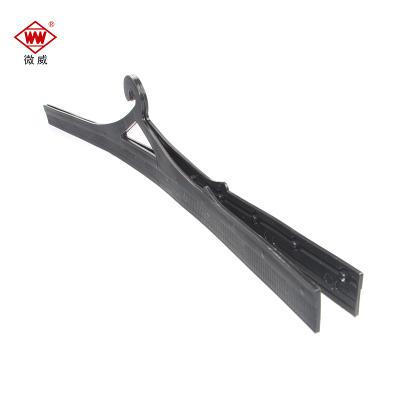 China Double-arm black plastic double hanger anti-falling cloth hanger for sale