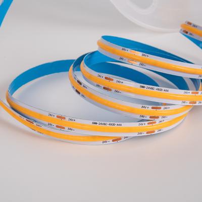 China Long lasting low consumption easy installation/good quality 480LED 8MM flexible cuttable rope light led cob flexible strip light for sale