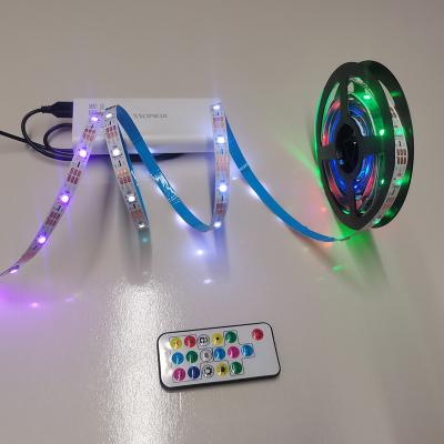 China Any Height Within 5m Can Be Customized Remote Control DC5v 5050 30LED Flexible RGB Led Strip Light Smart Led Strip Light for sale