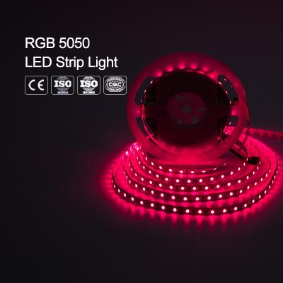 China Wholesale Smd 5050 RGB Flexible Led Strip Light Long Lasting Low Power Consumption/Easy Installation Flexible Color 12V 24V 60LED 10mm Width for sale