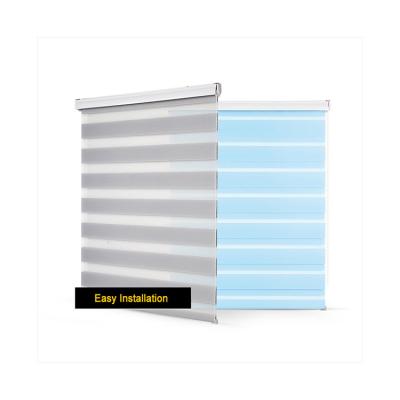 China Best Selling Double Layer Black Zebra Shade Auto Modern Zebra Window Blinds for sale