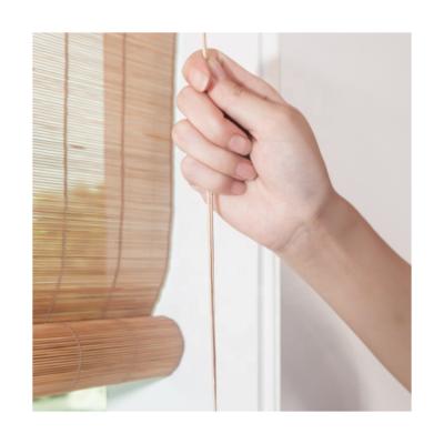 China Minimalist popular ready-made bamboo curtain fabric window manual bamboo roller blinds for sale