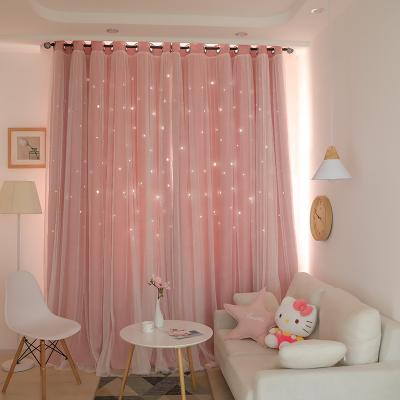 China Blackout Blackout Bedroom Home Curtain Windows Wall Living Room Pink Window Curtains Wholesale for sale