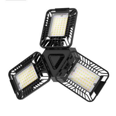 China Garage 2800lm 30W 3 Sheet Deformable Ceiling Led Garage Light for sale