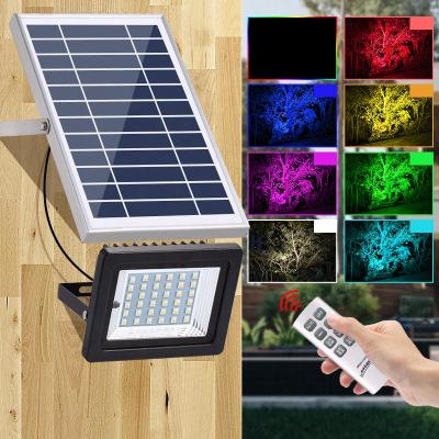 China Outdoor Solar Garden RGB LED Flood Light Color Changing Decorative Solar Garden Light for sale