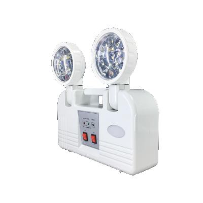 China Emergency Twinspot Lamp Two Exit Sign Light Fixture High Quality Black Twin Spot Emergency Led Light for sale