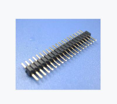 China Automotive Pin Header Single Row / 1.00pitch Connector Pin Electronic Double Row Sup Header Right Angle Type for sale