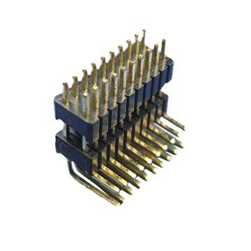 China Hot Selling Electric Heating Double Row Dip Type/S.M.T Type Connector Right Angle Pin Header/Post S.M.T PCB for sale