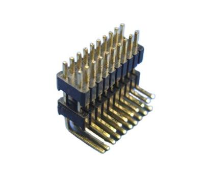 China Automotive Pin Header QEB2252 Series Dual Right Angle Type 1.27pitch Connector Pin Row Sup Electronic Header for sale