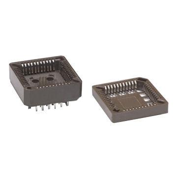 China PCB Board 2.54 x 2.54mm Dip Size or SMT Brown 7.65mm Size PLCC Sockets for sale