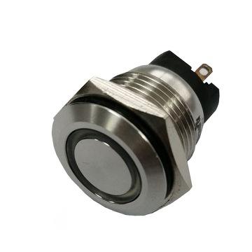 China Wholesales On-Off Stainless Steel Metal Green White Blue Red Brass Push Button Switch for sale