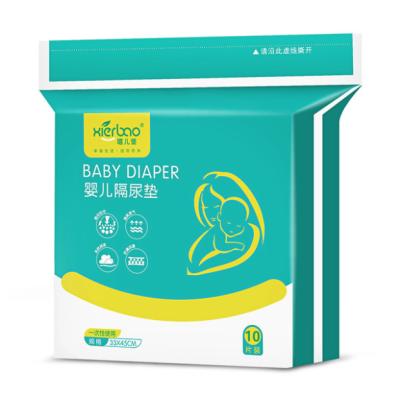 China 10 Pieces Disposable Baby Diaper Diaper Care Disposable Waterproof Pad for sale