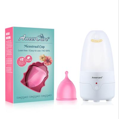 China Amazon Healthy Menstrual Hot Sale Hot Cup Steam Cleaner Boiled Water Cup Electronic Menstrual Sterilizer for sale