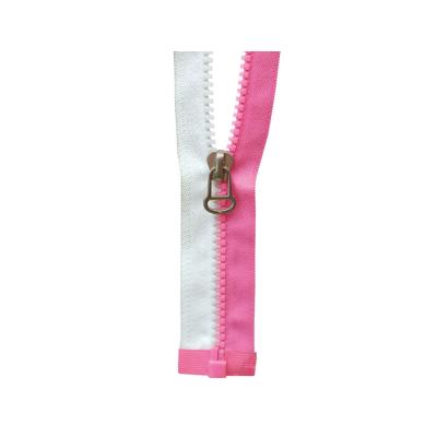 China Sustainable Zipper ManufactureOpen End Zip Plastic Resin Eco - Friendly Zipper For Clothes for sale