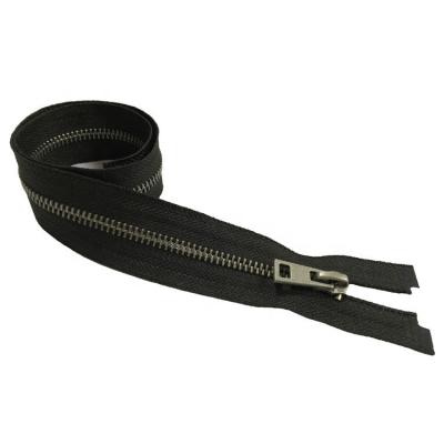 China Direct Sales Clothing Zipper 5# Durable Durable Long Chain Metal Zipper Tape Open End for sale