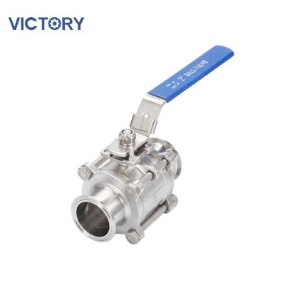 China Steam Piping Three Piece Type Ball Valve Stainless Steel for sale