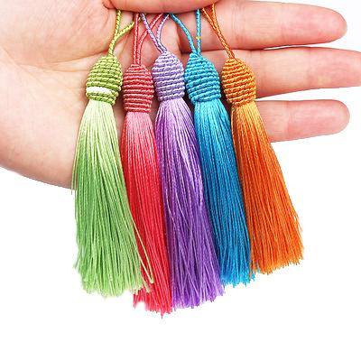 China High Tenacity 15CM Polyester Spiral Ball Silk Tassel Tassel For Pillow Tassel for sale