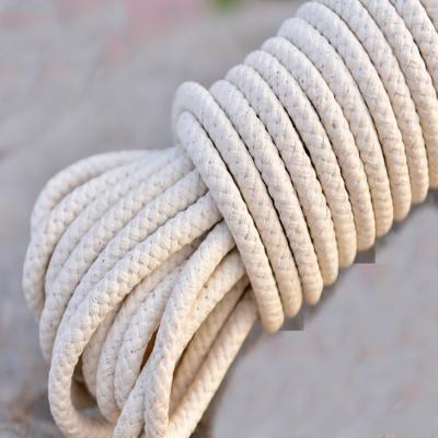 China Viable Factory Wholesale Natural White Waxed Cotton Tie Up 4mm 6mm 8mm Cotton Braided 10mm Rope for sale