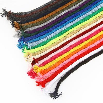 China 8 Strand 8mm Cavity Cotton Rope 5mm 6mm Viable Hot Selling Cotton Rope 8mm Braided For Garment Waist Rope for sale