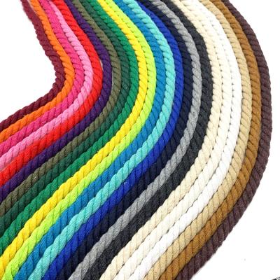 China Viable Color 5mm 8mm 12mm Pure Braided Cotton Rope Color 5mm 8mm 12mm Pure Cotton Rope 20mm for sale