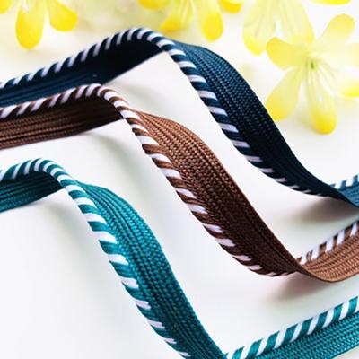 China Sustainable Wholesale 10mm Polyester Piping Tie Down Woven Rope Piping Tape Piping Rope For Sewing Clothes And Pillows for sale